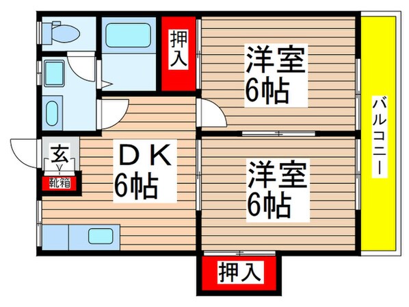 イーストヒル１号棟の物件間取画像